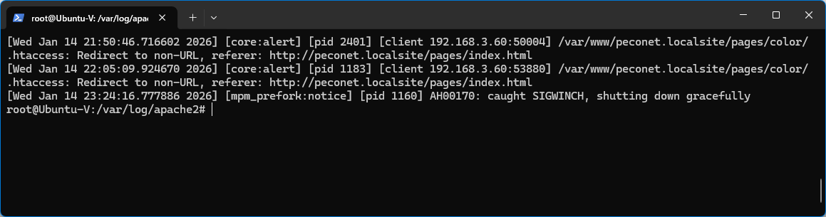 「/var/log/apache2/error.log」（エラーログの確認）
